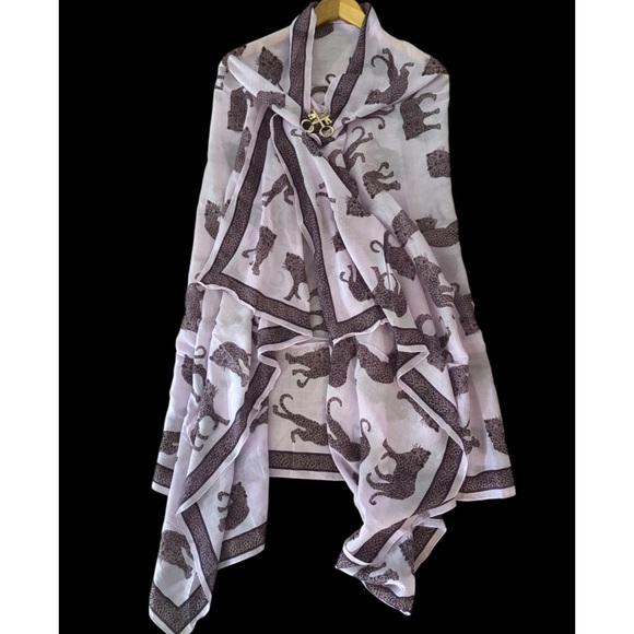 Aratta Silent Journey Cotton Cheetah Shawl NWT - Picture 3 of 5